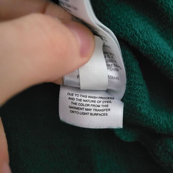 J.Crew Vintage Fleece Turtleneck Green Cotton Cropped Pullover XS - Picture 7 of 8